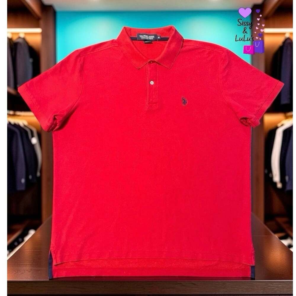 U.S. Polo Assn. Polo Shirt Mens XL Red Short Sleeve Embroidered Logo